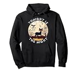 Tonight is the night Cat Bat Halloween Full Moon Pullover Hoodie