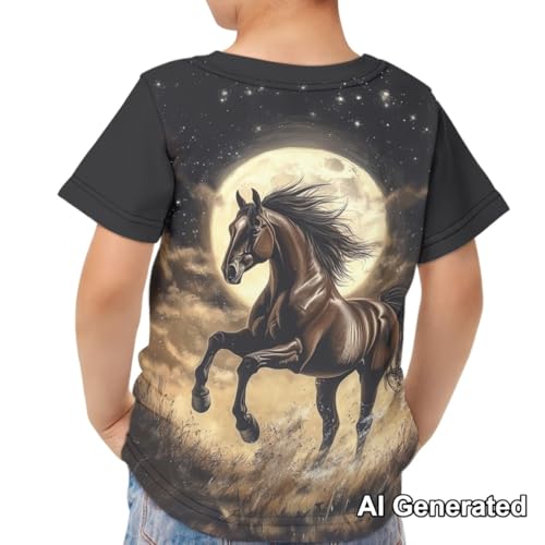 Image of Xhuibop Kids T Shirts for Boys Size 3-16 Girls Short Sleeve Sportswear Active Tops