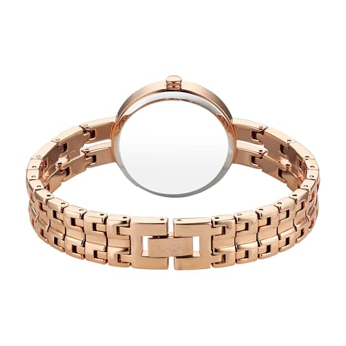 Image of Titan Raga Contempore Rose Gold Dial Brass Strap Watch for Women - 95310WM01F