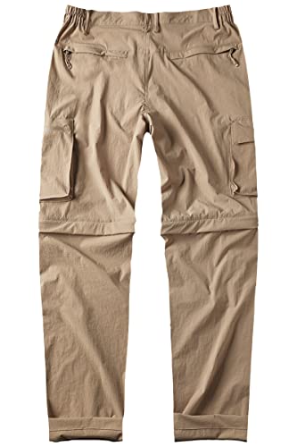 Gash Hao Mens Hiking Convertible Pants Outdoor Waterproof Quick Dry Zip Off Lightweight Fishing Pants(Khaki 34X30) thumb #1