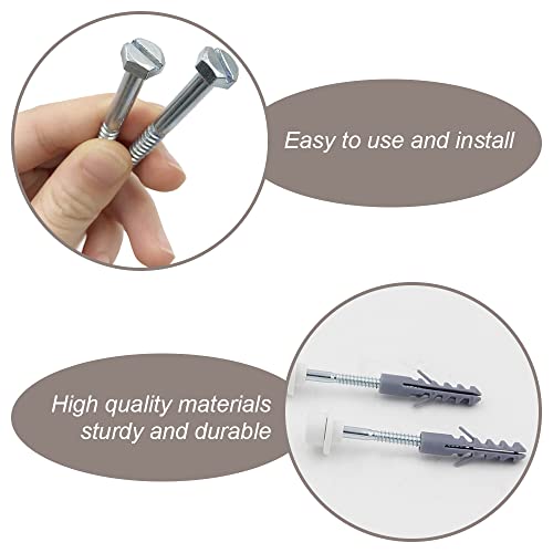 woojfcang Toilet Seat Fittings,2 Sets Bathroom Toilet Pan Floor Fixing Kit Universal Toilet Bidet Anchor Bolts Set Toilet Seat Screws and Hinges Repair Fixing Kit for Toilet Seat Replacement Parts - Image 4