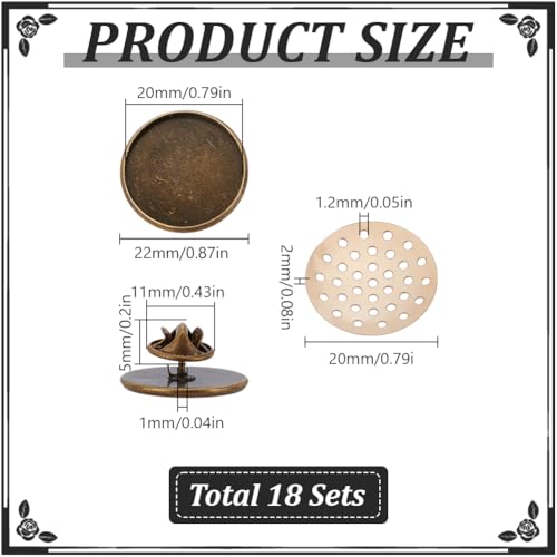 Kit de fabricación de broches con base de alfiler de hierro para suministros de joyería 3