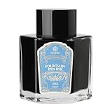 GC QUILL Fountain Pen Ink - 50ml Non-Carbon, Dye-Based Ink Bottle for Smooth Writing - Fast Drying, Vivid Colors, Clog-Free Formula, Compatible with Fountain Pens, Dip Pens Calligraphy LL711(Blue)