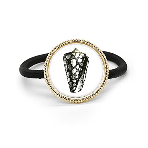 Coletero de caracol marino negro con acabado de metal en plata de alta joyería