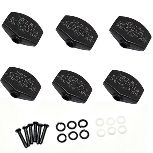 6Pcs Chrome Guitar Tuner Knobs for Acoustic/Electric Guitars