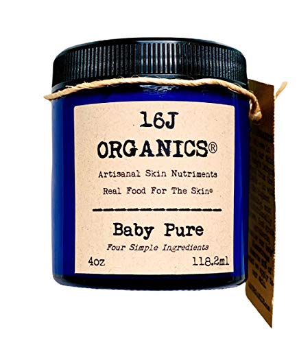 16J Organics Baby Pure - Body Butter Cream Moisturizer- Delicate Sensitive Skin Healing Relief Therapy Ointment- Handcrafted With Just Four 100% Natural Organic Non-toxic Food-Grade Ingredients