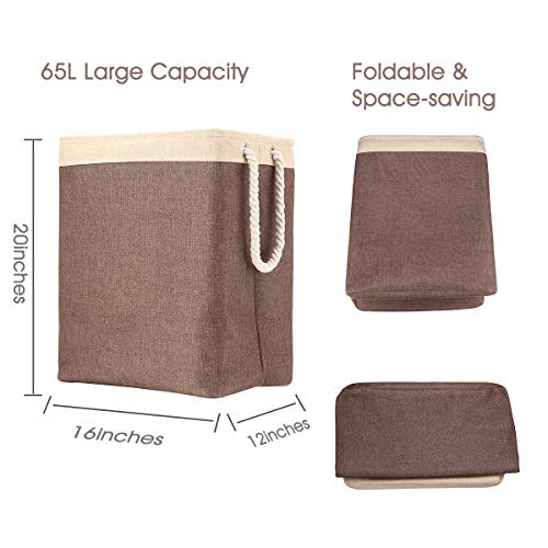 Dyd Laundry Basket With Handles & Brackets Small/Large/Tall Hamper For Kid Girl Collapsible Washing Bin Built-In Lining For Bedroom Dorm Toy Clothing Storage #TOP2