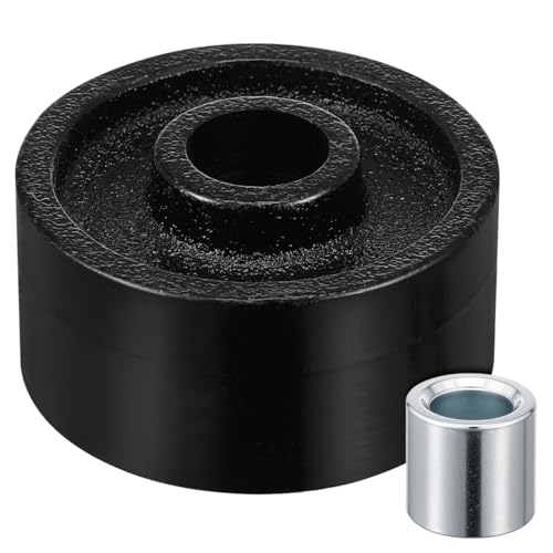 Image of UKCOCO Universal Wheel, Horizontal 2.5 Tons Front Wheel, Jack Wheel for Jack Bearing Wheel, Metal Oil Seal Auto Accessories Replacement Black, 6.50X6.50X3.50CM