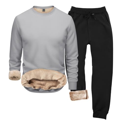 2026 Pijama de Forro Polar para Hombre, Juego Dos Piezas, Felpa, Ropa Dormir térmica, Interior térmica Invierno, Traje casa Mullido, Ocio Grueso