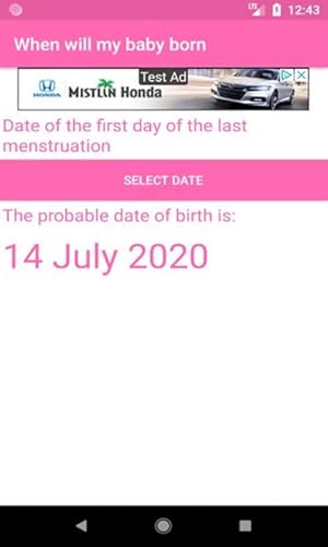 BABY BORN DATE - Calculate the day your baby will born