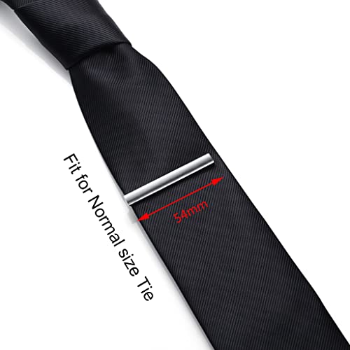 Honey Bear Mens Tie Clip Bar For Normal Size Steel Business Wedding Gift 5.4Cm Brushed Silver #TOP2