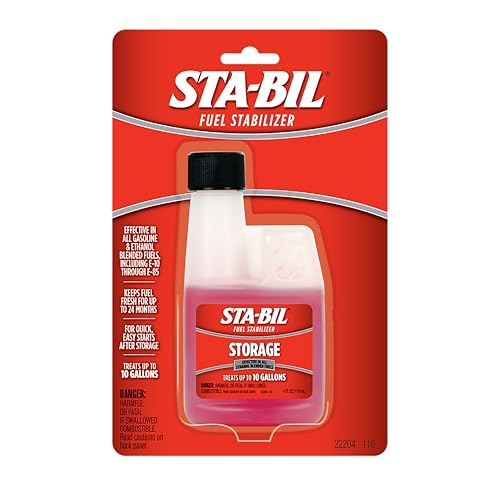 STA-BIL Storage Fuel Stabilizer - Guaranteed To Keep Fuel Fresh Fuel Up To Two Years - Effective In All Gasoline Including All Ethanol Blended Fuels - For Quick, Easy Starts, 4 fl. oz. (22204)