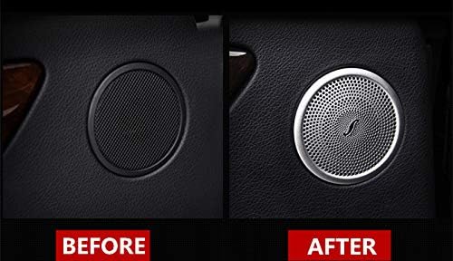 Interior Rear Door Speaker Frame Trim Cover 2pcs for Mercedes-Benz GLS Class X166 2015-2019