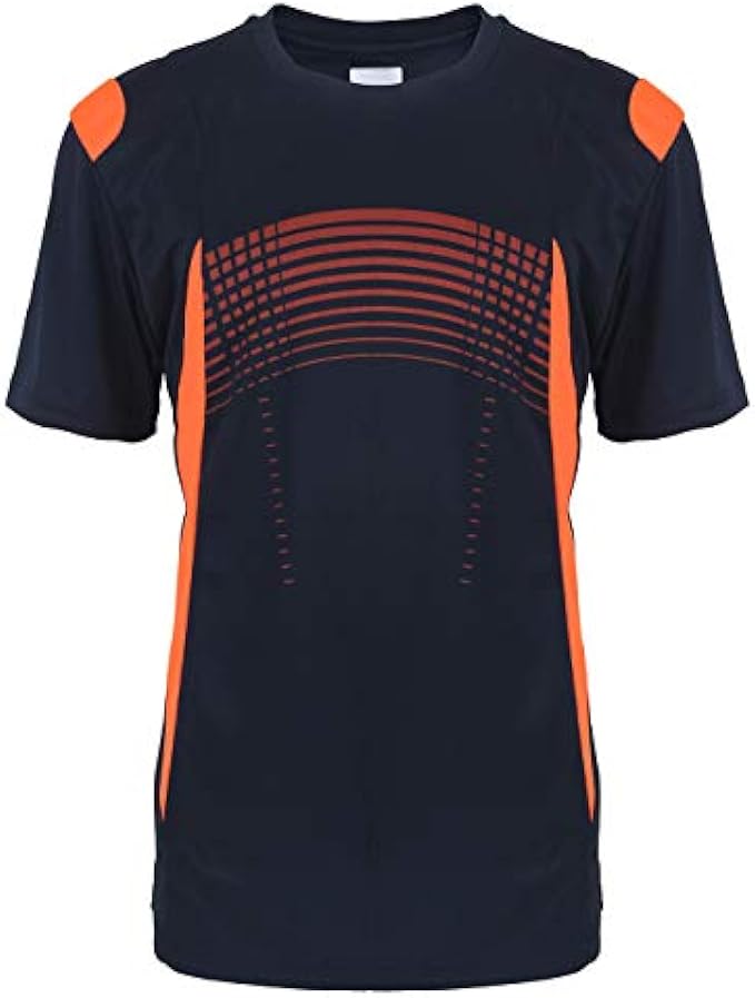 LeeHanTon Mens Tee Shirts Performance Moisture Wicking Patterned Raglan Short Sleeve Casual Active Athletic Running T-Shirts