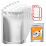 75pcs Mylar Bags 1 Quart, Extra Thick 9.5 Mil Mylar Bags for Food Storage, 7'x10' Stand-Up Sealable...