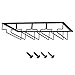 MOCOUM Wine Glasses Rack Under Cabinet Stemware Rack,Wine Glass Hanger Rack Wire Wine Glass Holder Storage Hanger for Cabinet Kitchen Bar (4 Rows)