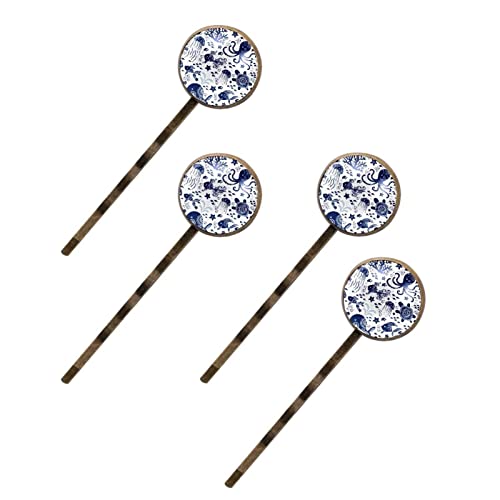 Épingles à cheveux tortue de mer bleu ciel pour chignon lot de 4