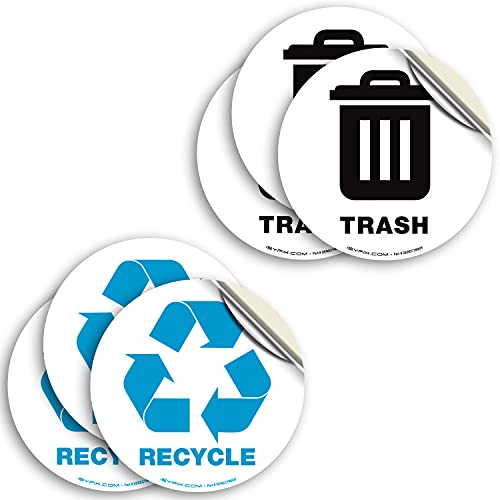 iSYFIX Recycle Sticker for Trash Can, 6 Pack, 5 inch