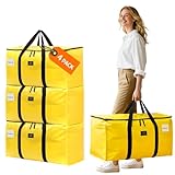 Large Moving Bags and Storage Bags, 95L Heavy Duty Moving Boxes with Reinforced Bottom & Wrap-Around Handles, Tear-Resistant Reusable Packing Bags for Home, College Dorm, Christmas Decor, 4 Pack