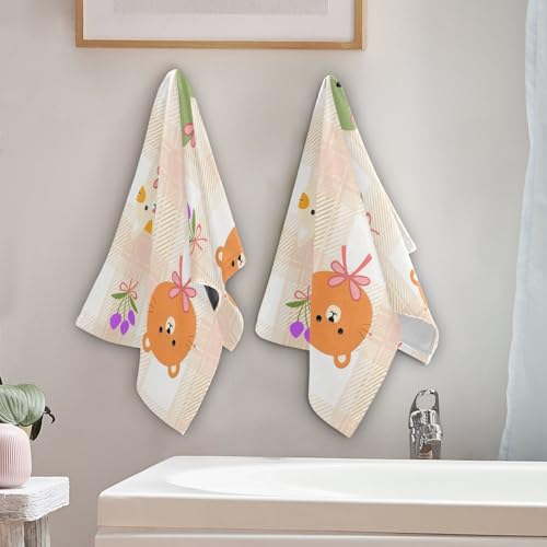 Toallas de mano de algodón premium de 36 x 72 cm suaves y decorativas 5