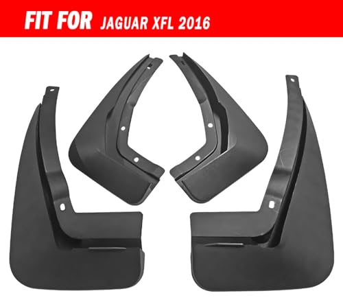 Image of Mud Flaps Mud Guards Fit for 2016- Jaguar XFL, Front & Rear Mud Splash Guards Accessories - 4 Pc, Black
