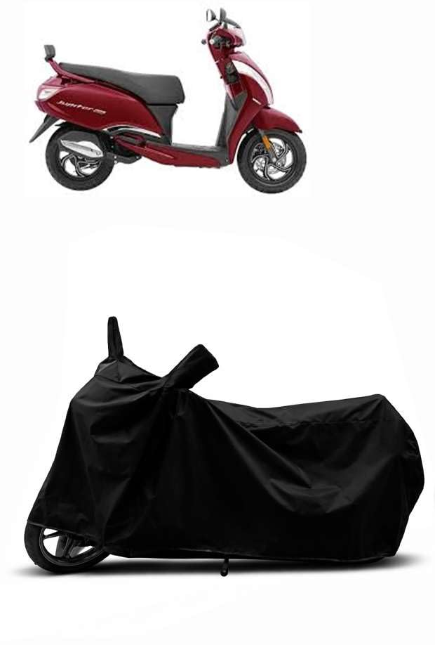 Image of Heavy Duty Waterproof Scooty & Bike Cover for Tvs Jupiter 125 - UV Resistant, Dustproof & Rain Protection, All-Weather Outdoor Cover for Bikes & Scooty with Buckle Straps