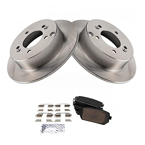 Image of TRQ Rear Ceramic Brake Pad and Rotor Set | For 2007-2010 Kia Rondo