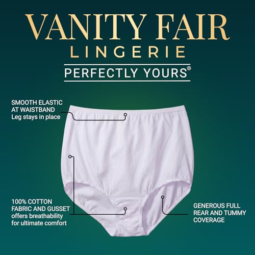 Image of Vanity Fair Women's Perfectly Yours Classic Cotton Brief Panty 15319