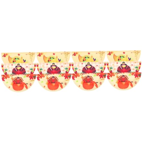 Drapeaux de jardin Thanksgiving HEMOTON bannières décoratives extérieures lot de 4