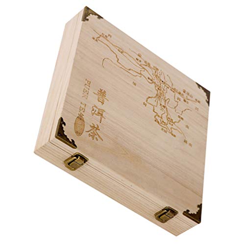 Cabilock 1PC Box Pu'er Tea Cake Box Tea Bag Organizer Tea Storage Holder Tea Packing Fu Tea Saucer Tea Accessories Supplies Tea Bag Storage Organizer Tea Storage bin Wooden Present Storage Box