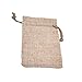 AOARR Pochette À Bijoux 10 Pcs Mini Jute Jute Cordon Sacs Bijoux Pochettes Sacs De Noël Sac Rustique-10X14Cm Beigegris