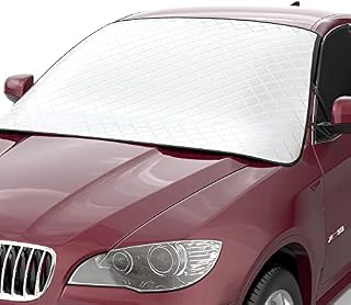 Car Windscreen Cover for Winter Magnetic Snow Cover Heavy Duty Windscreen Covers Frost Snow Protector Car Windshield Cover (183x116 cm)