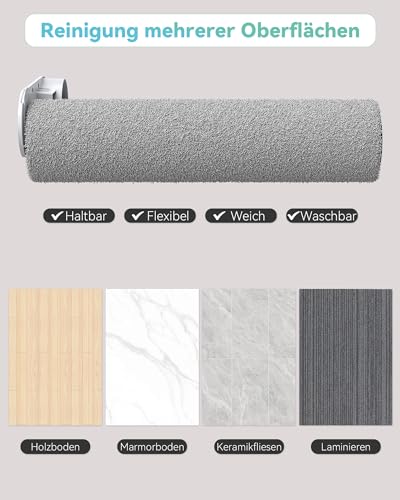 JONR ED12 Zubehörset, 1 Austauschbare Bodenwalzenbürste und 2 Schwammfilter