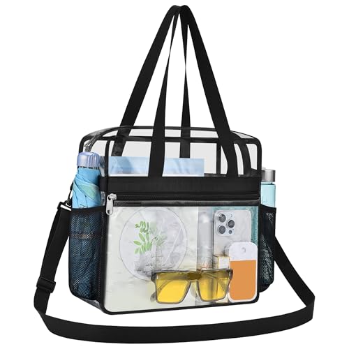 USPECLARE Clear Bag Stadium Approved,Transparent Tote Bag for Stadium Security Travel & Gym Work Sports Games Concerts