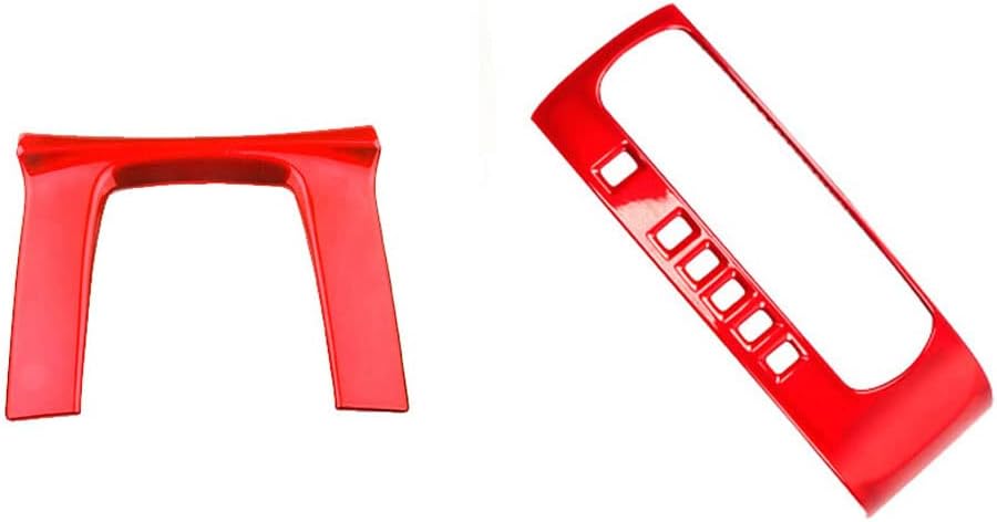 XITER RED ABS Gear Panel Trim Shift Box Cover Decoration Cover Accessories for Honda 10th Civic 2016 2017 2018 2019 2020 2021 Automatic Transmission 2PCS