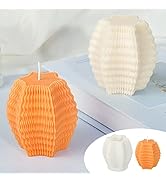 THCHZL 3D Six Angles Geometry Vertical Stripe Candle Molds for Candle Making Funny DIY Candle Sil...