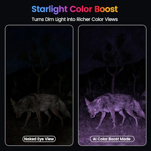 Image of VisioGear Night Vision Goggles for Adults - 4K Night Vision Binoculars with AI Color Boost Mode, Photo & Video Recording, Rechargeable Battery for Wildlife Observation, Camping & Security