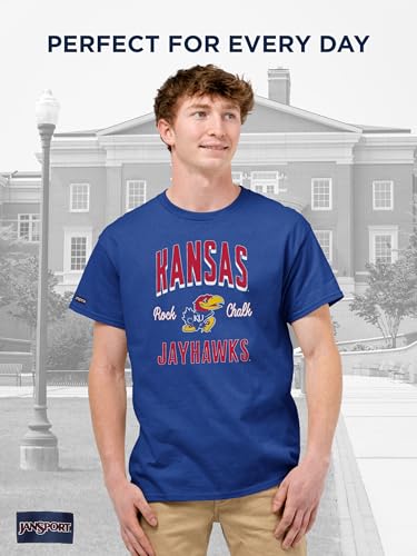 Image of JanSport NCAA Officially Licensed Campus Short Sleeve T Shirt for Men, Soft & Breathable Pre-Shrunk Cotton Crewneck T Shirt