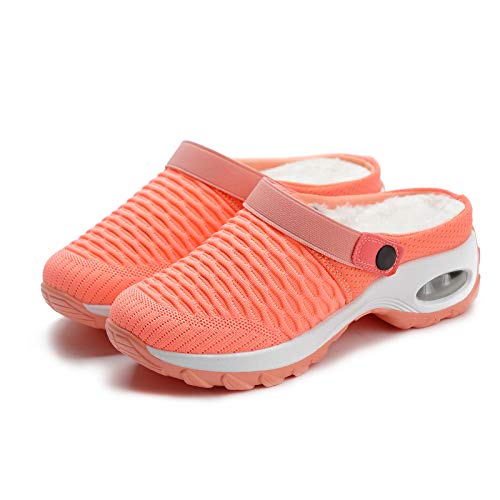 Image of Trsorini Mules Clogs for Women Summer Air Cushion Platform Mesh Mules Sneaker Sandals for Female Lightweight Beach Shoes Outdoor Slippers Walking Shoes