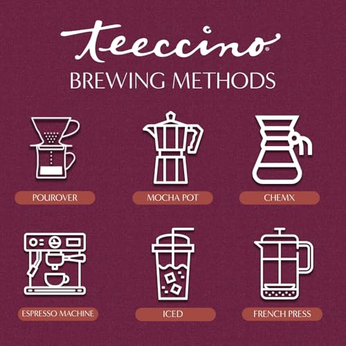 Teeccino Almond Amaretto Chicory Coffee Alternative - 11 Ounce - Ground Herbal Coffee That’s Prebiotic, Caffeine Free & Acid Free, Medium Roast