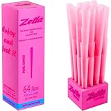 Zetla 64 Cônes Pink De Luxe Taille - Préqué Cette Tubes Joints - Conische Tubes Avec Filtre (109 x 30 mm) - Cônes De Joint De Luxe Taille - Papiers Alimentés