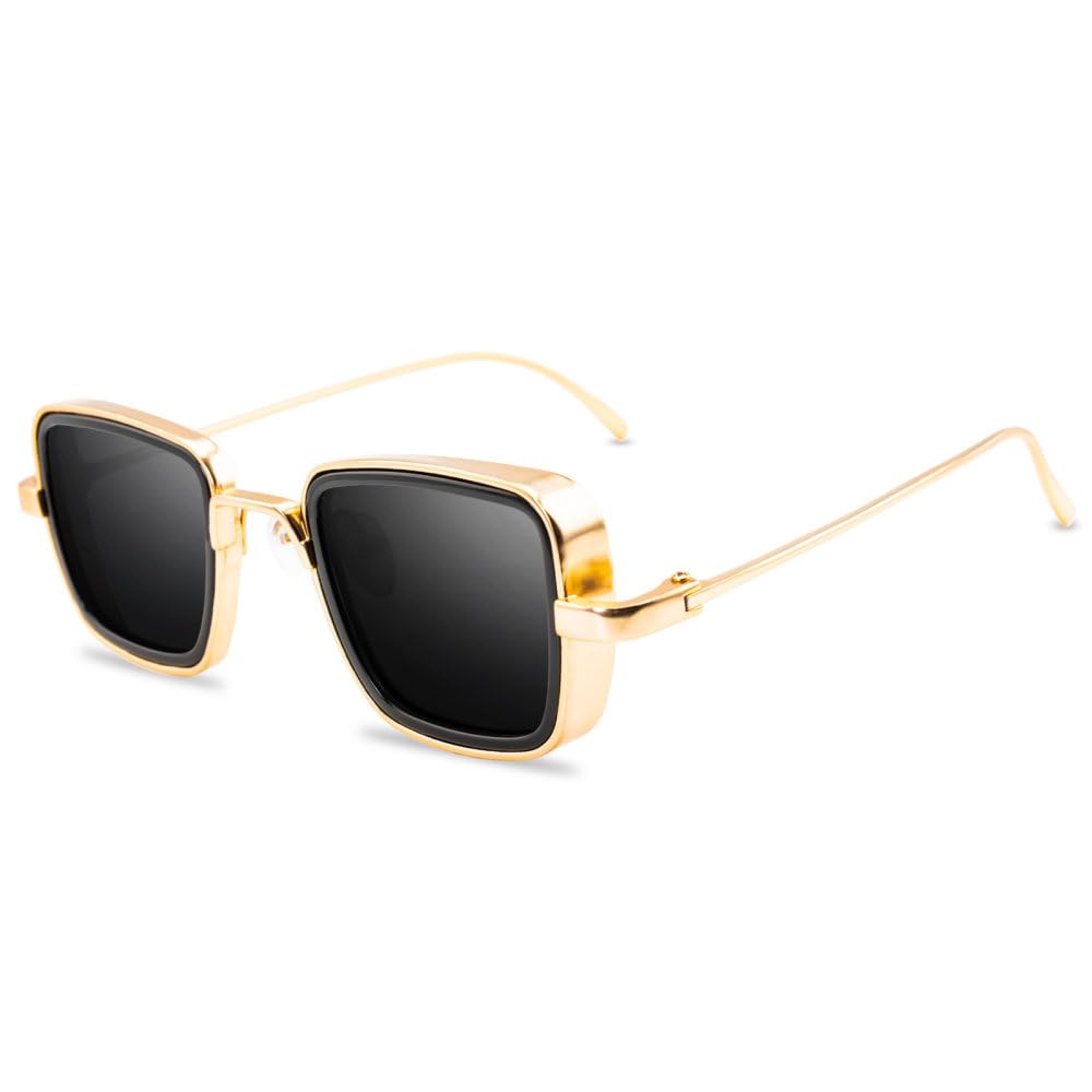 Gafas de Sol con Montura metálica Retro para Hombre y Mujer, Lentes de Sol de Playa para Exteriores, Color Negro, Amarillo, Rojo, UV400