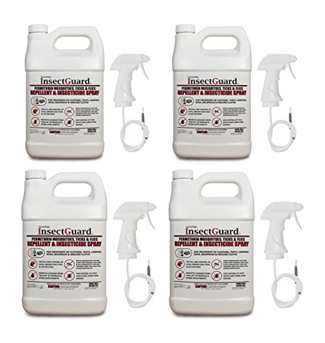 InsectGuard Permethrin Mosquitoes, Ticks and Flies Repellent & Insecticide Spray Gallon (128.00oz...
