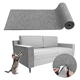 Climbing Cat Scratcher Mat Trimmable Cat Scratching Post Carpet 39.3’’x15.8’’ Self Adhesive Carpet Mat Pad Replacement for Cat Tree Shelves Post Couch Wall Furniture Steps DIY Protector (Light Gray)