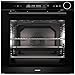 Produktbild Oranier Dampf-Backofen EBD830 autark schwarz 80 Liter Garraum - Soft-Close Tür - Touch-Control - Pyrolyse Einbaubackofen mit 14 Funktionen