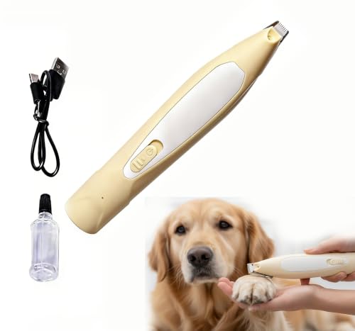 Liedrg Quiet Dog Paw Trimmer with LED Light, Pet Hair Clipper for Cats Dogs