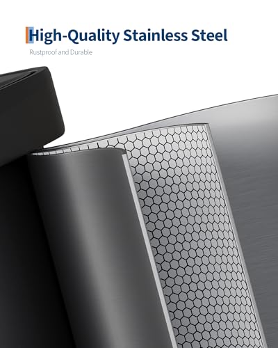 Papelera de cocina rectangular 21 gal acero inoxidable plateado miniatura 3