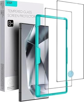 ESR for Samsung Galaxy S24 Ultra Screen Protector, 2 Pack Tempered Glass with Easy Installation Frame for Samsung Galaxy S24 Ultra, Military-Grade Protection, Ultra Tough, Scratch Resistant