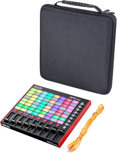 co2CREA Dur Étui de Voyage Rigide Housse Cas coque pour AKAI Professional APC Mini MK2 Contrôleur 64 Pads RGB(boîte Seule,Case Only) (Rouge) – vue 3
