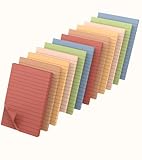 RHAWOM 12 Pads Lined Sticky Notes 4X 6, Multi-Coloured Pastel Collection, Easy to Post for Work Home and School use (Vintage Colors)